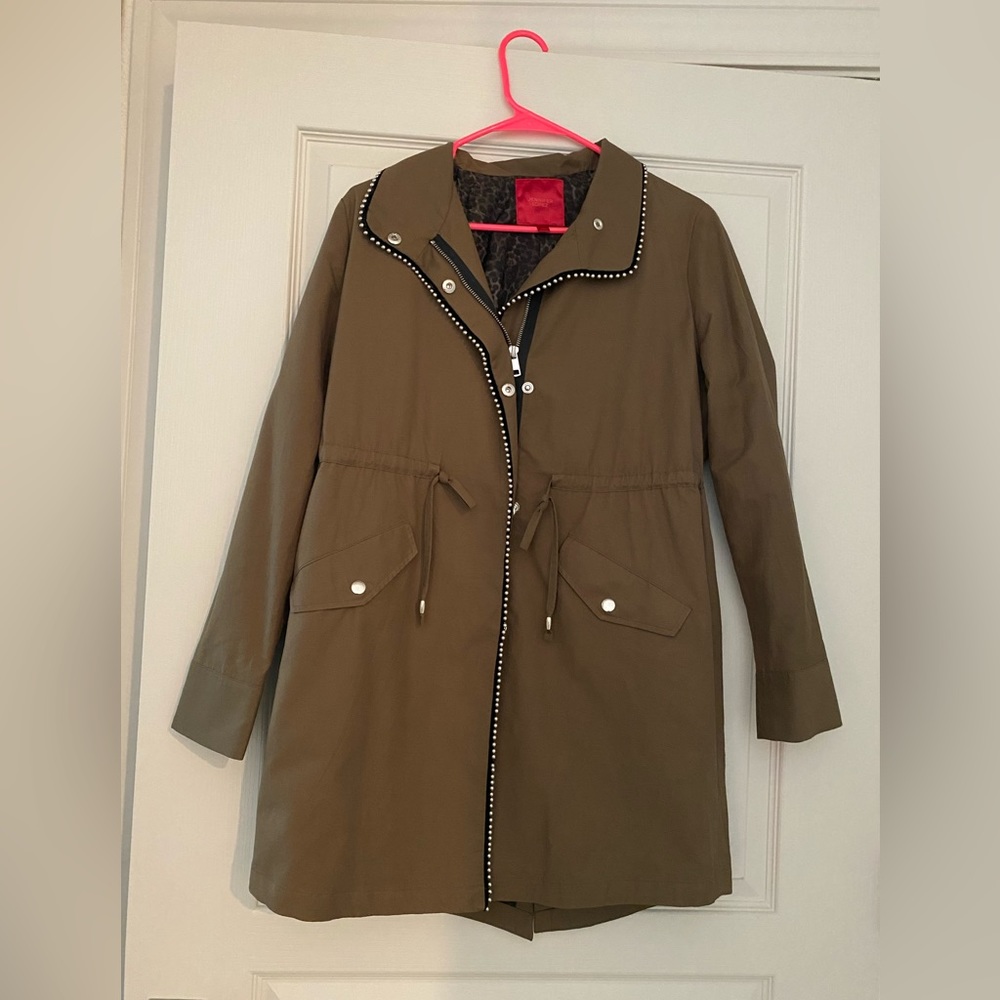 Hunter green trench coat